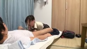 Amateur Japanese AV Model In School Uniform Gives A Blowjob