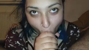 My Gf Blue Hair Love Cum In Mouth (Sweatsaint)