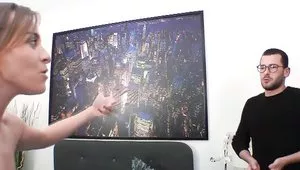 Babe With Perfect Natural Boobs Fucks Her Step Brother's Coach Right In His Face!